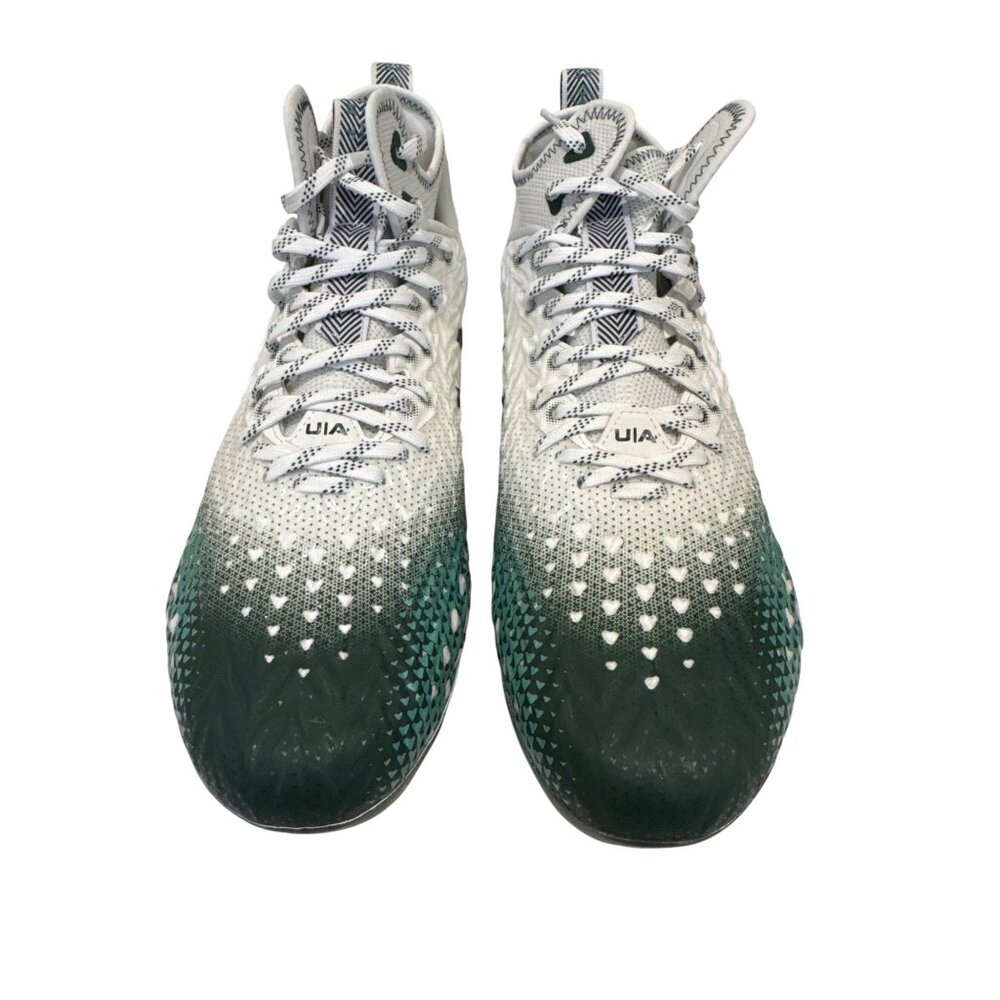 Under Armour UA Spotlight Clone 3.0 MC Football Cleats Size 14 White & Green - Picture 7 of 7